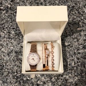 Anne Klein Rose Gold Watch Set